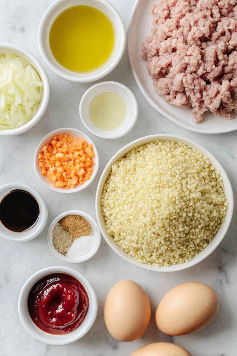 Healthy Turkey Quinoa Meatloaf Recipe - Ingredients