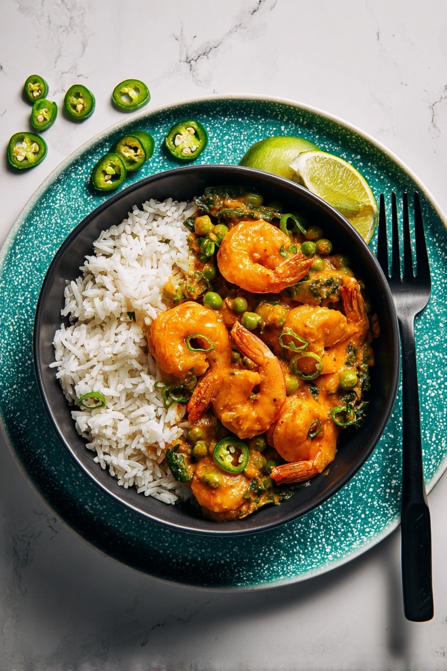 Coconut Curry Shrimp with Peas Recipe - Serving