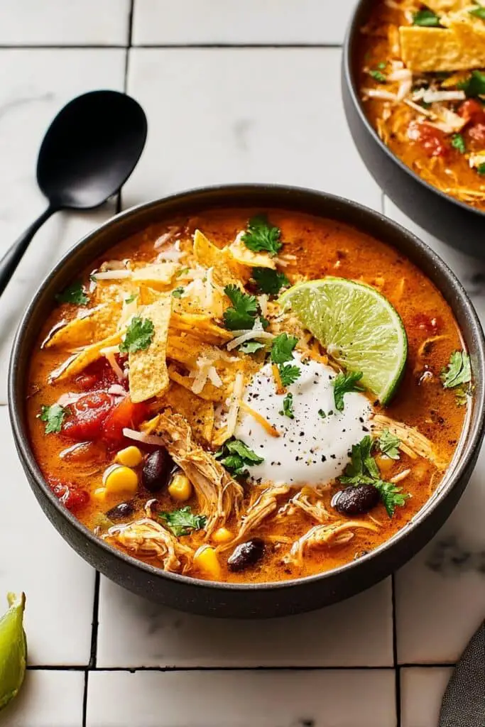 Slow Cooker Chicken Enchilada Soup Recipe