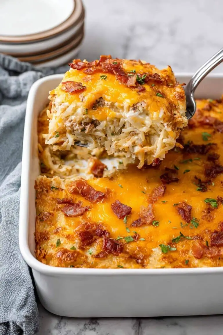 Crack Breakfast Casserole with Sausage and Hashbrowns Recipe