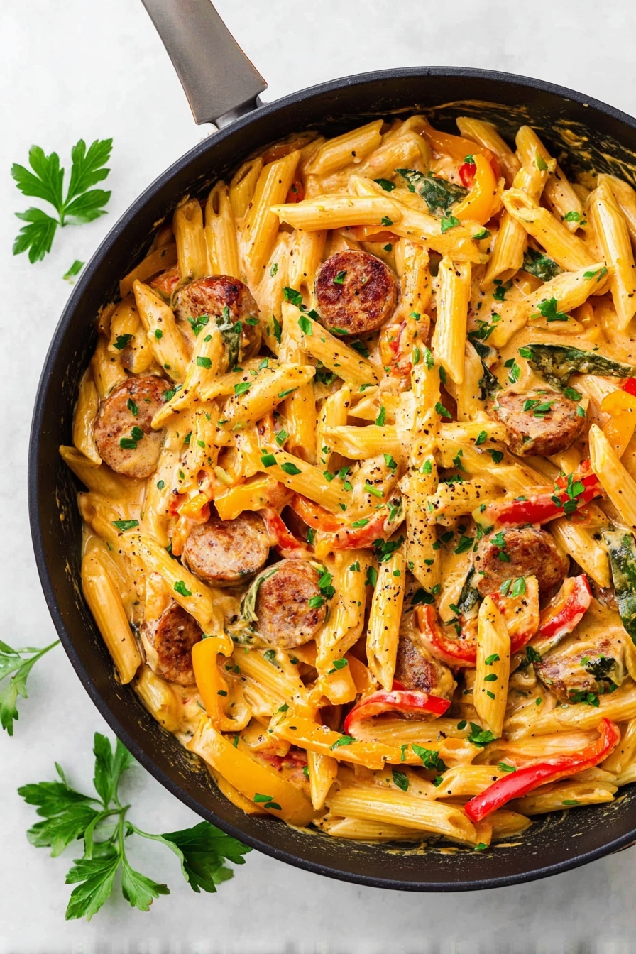 Creamy Cajun Sausage Pasta Recipe - Recipe Step