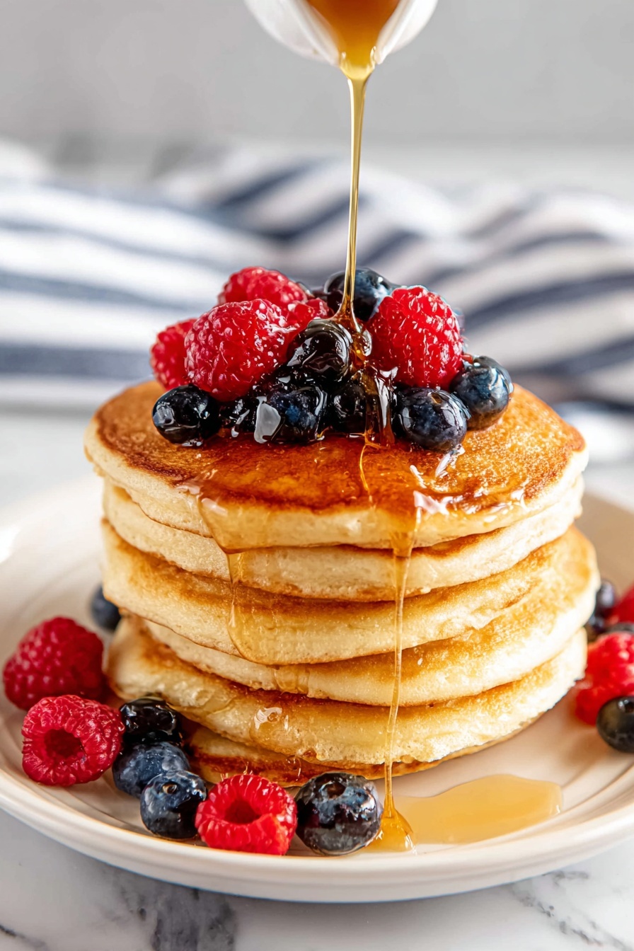 Mom’s Classic Buttermilk Pancakes Recipe - Serving