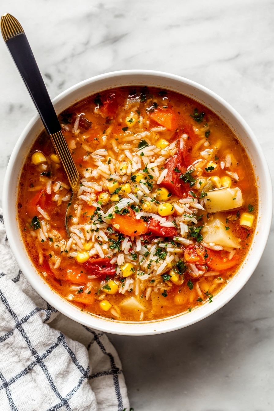 Vegetable Orzo Soup Recipe - Serving