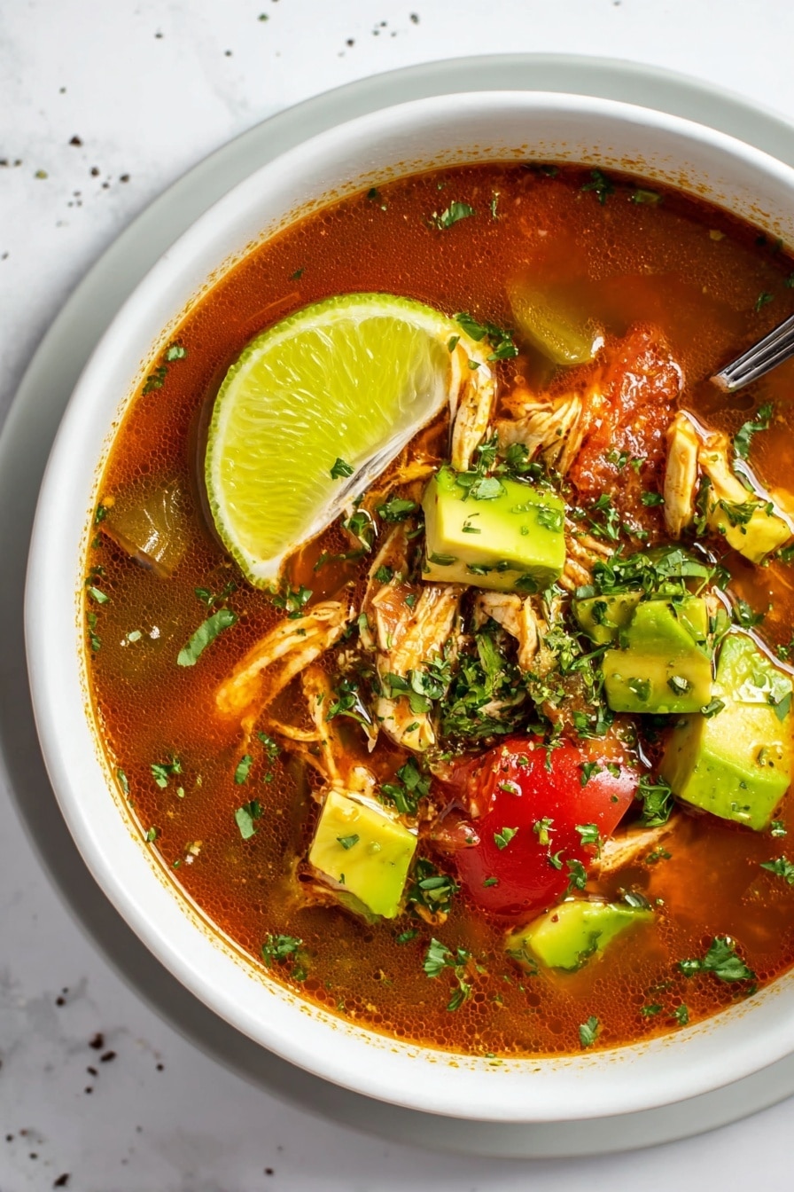 Whole30 Chicken Taco Soup Recipe - Serving