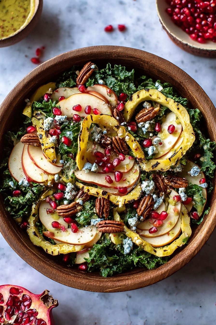 Thanksgiving Kale Salad with Cranberry Cinnamon Vinaigrette Recipe - Serving