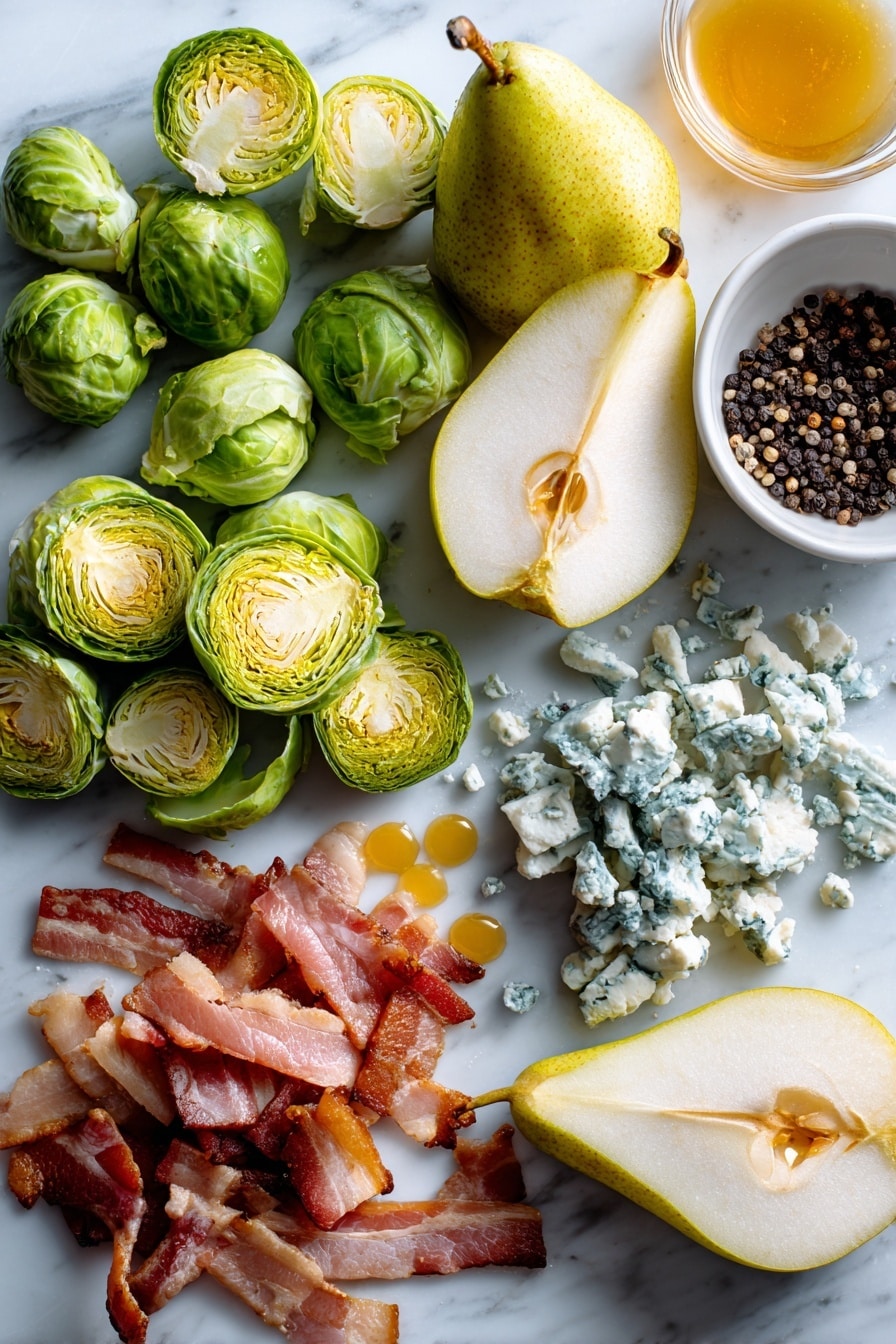 Maple Bacon Brussels, Pear and Blue Cheese Salad Recipe - Ingredients