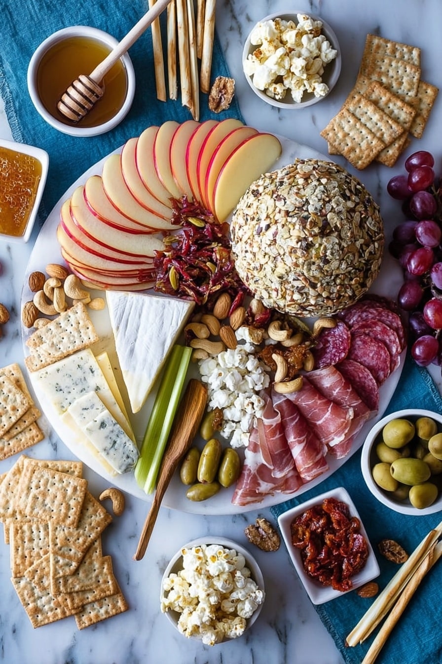 Butternut Squash Cheeseball and a Holiday Cheese Board Recipe - Serving