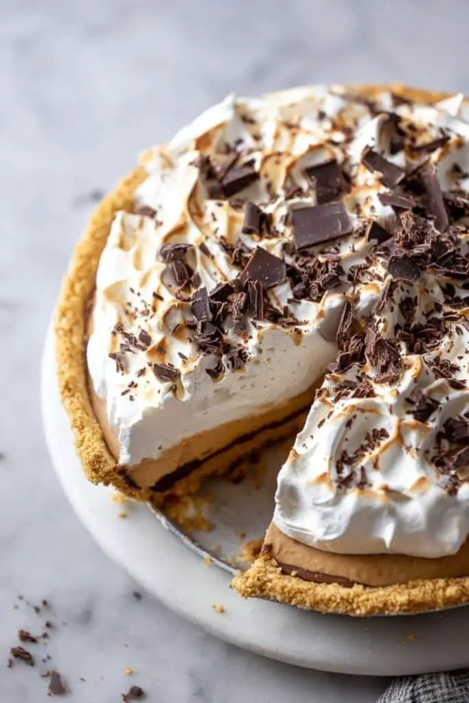 Black Bottomed Pumpkin Pie with Marshmallow Frosting Recipe