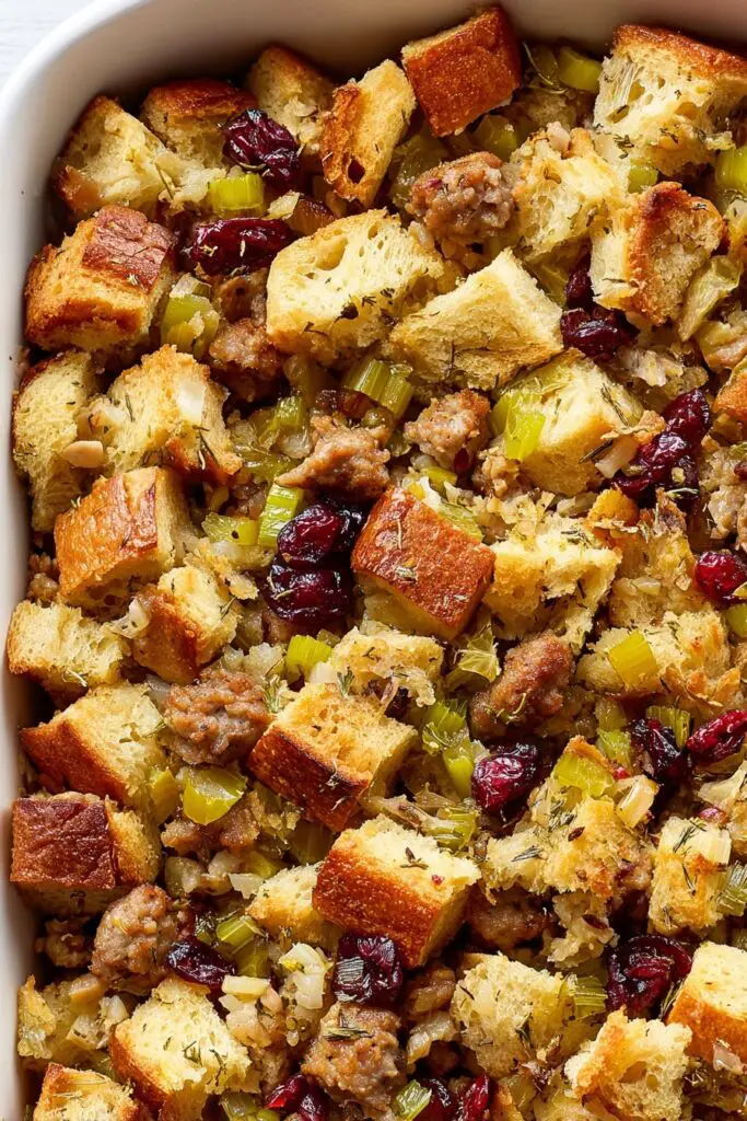 Sausage Cranberry Herb Stuffing Recipe