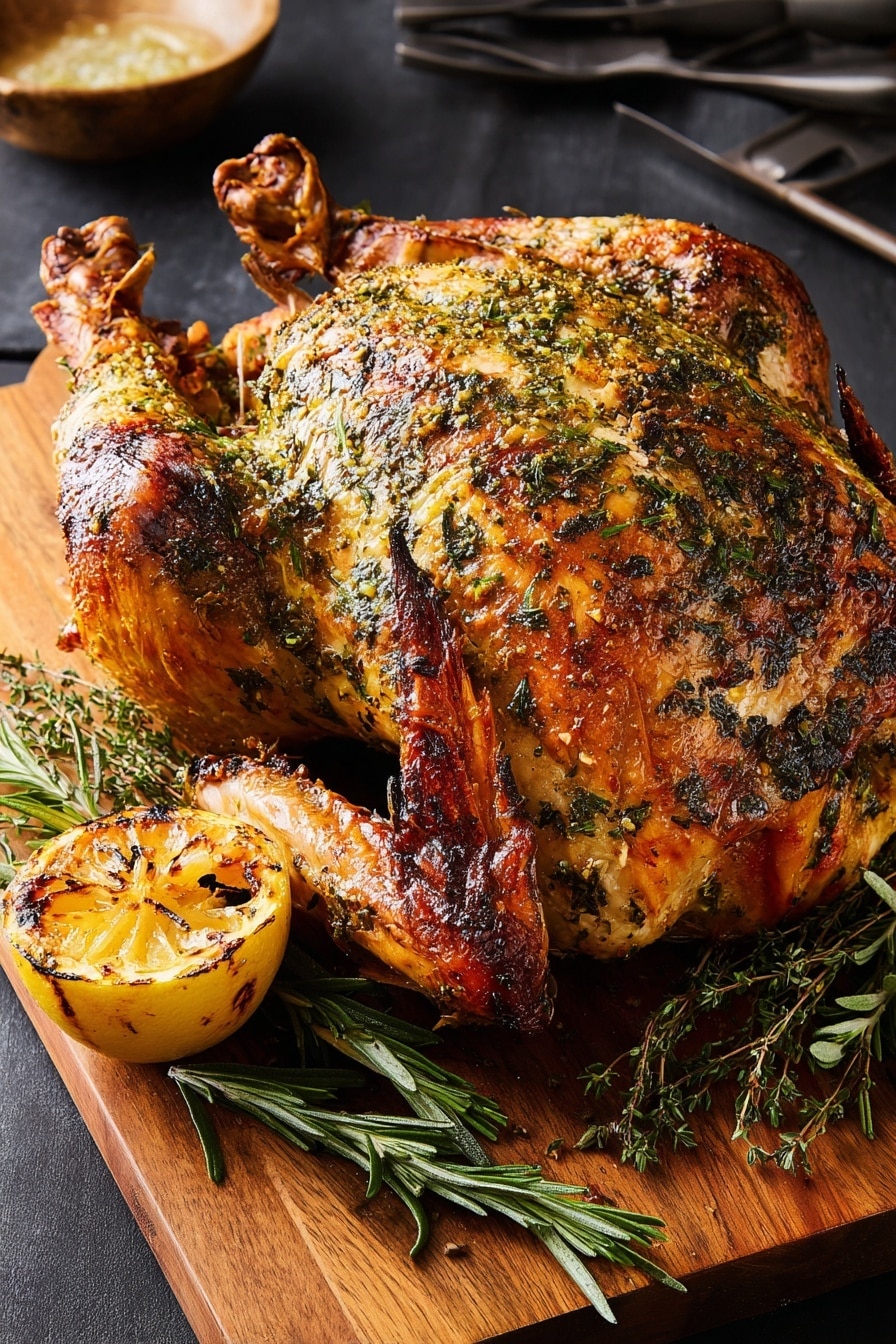 Grilled Herb-Butter Turkey Recipe - Recipe Step