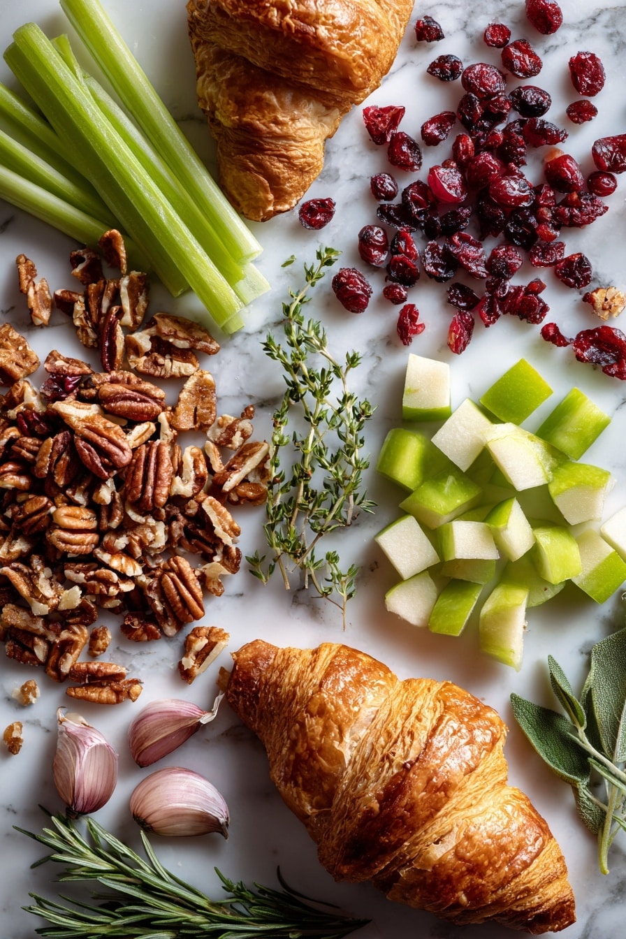 Croissant Stuffing with Sausage, Apples, and Cranberries Recipe - Ingredients
