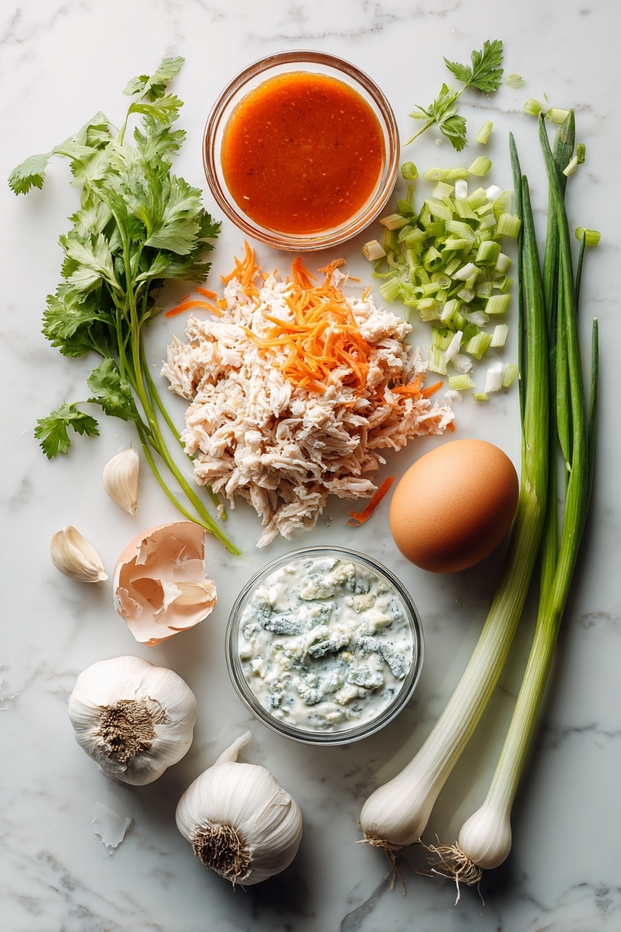 Buffalo Chicken Meatballs with Bleu Cheese Yogurt Dip Recipe - Ingredients
