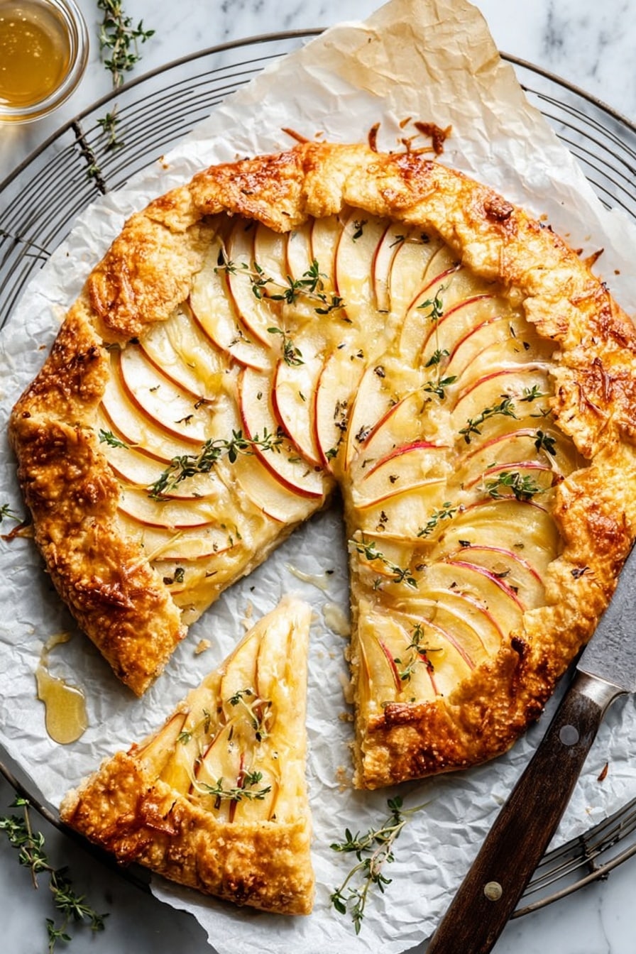 Apple Cheddar Galette with Thyme and Honey Recipe - Recipe Step