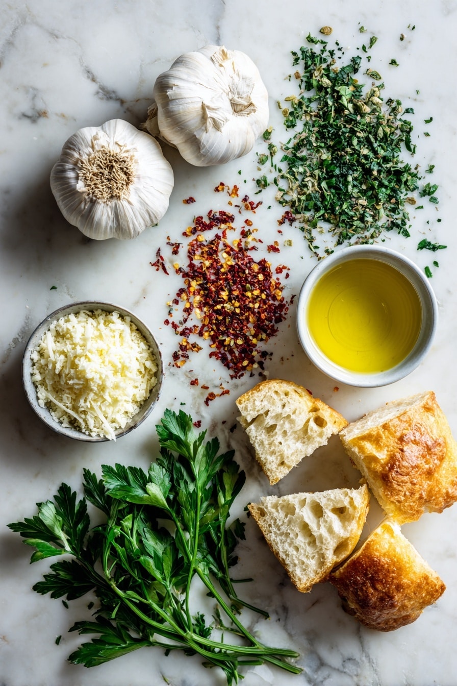 Garlic Olive Oil Dip Recipe - Ingredients