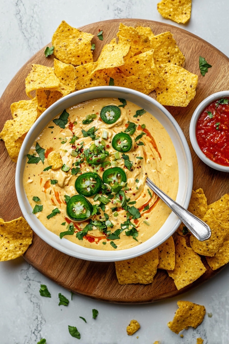Vegan Jalapeno Butternut Squash Queso Recipe - Serving