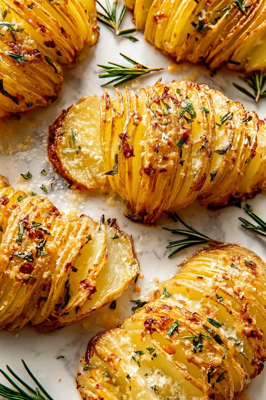 Hasselback Potatoes with Herb Butter and Parmesan Recipe - Recipe Step
