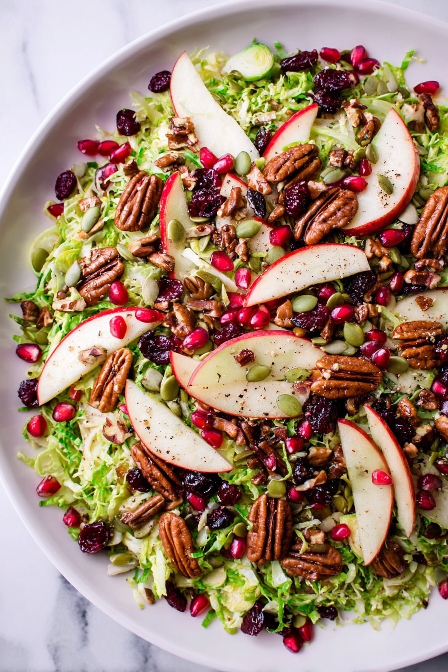 Shaved Brussels Sprout Salad with Creamy Maple Dressing Recipe - Recipe Step