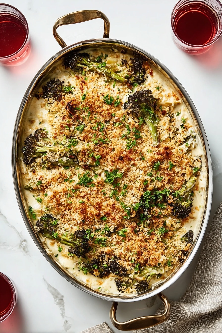 Broccolini au Gratin Recipe - Serving