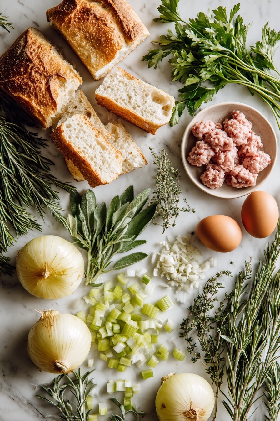 Classic Sausage Stuffing Recipe - Ingredients