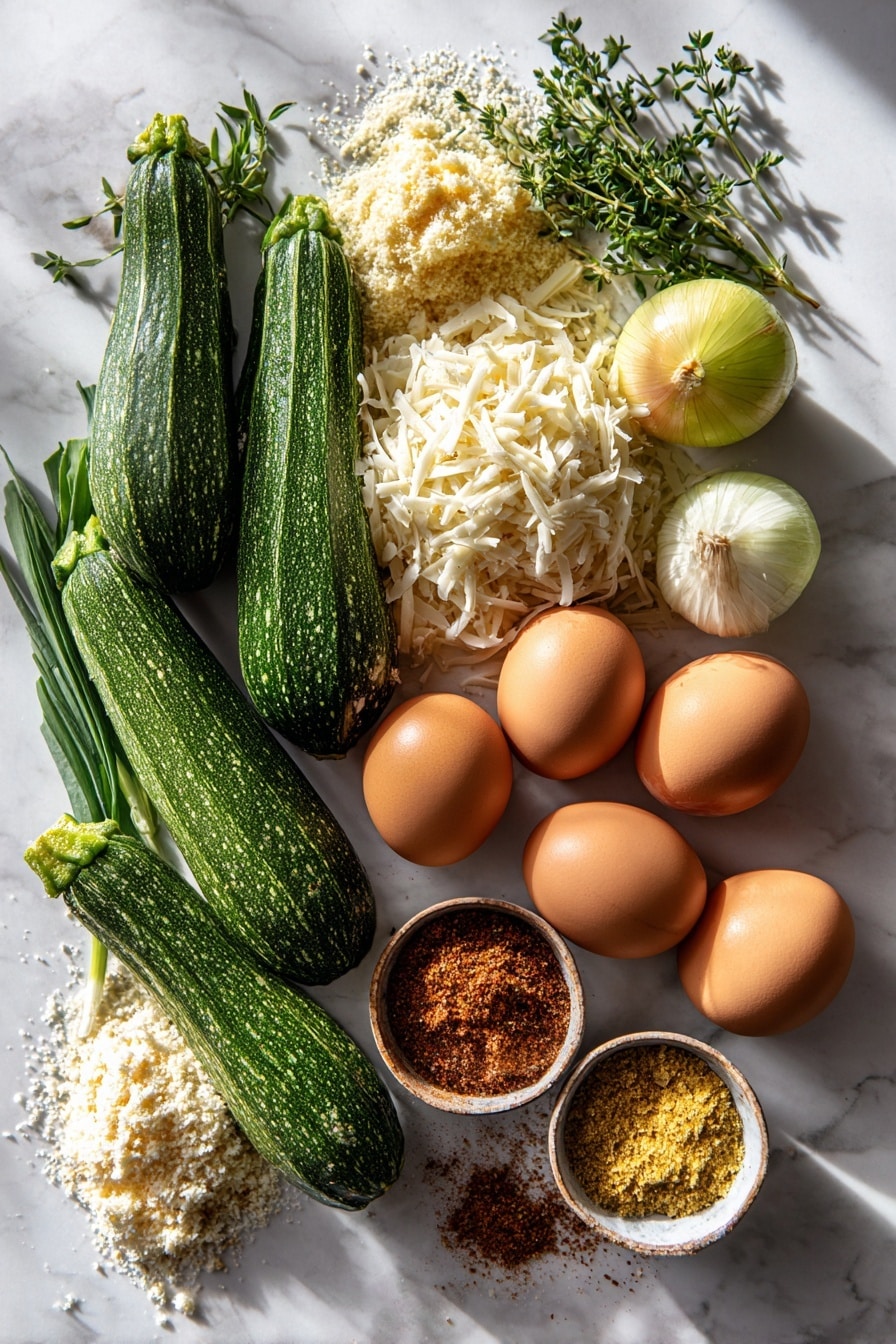 Zucchini Gratin Bake with Gruyere and Parmesan Recipe - Ingredients