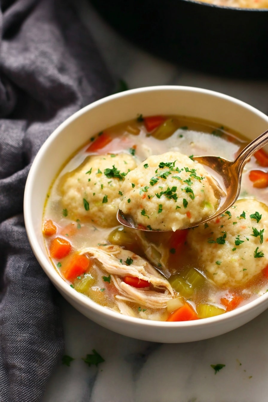 Leftover Turkey and Chive Drop Dumplings Recipe - Recipe Step