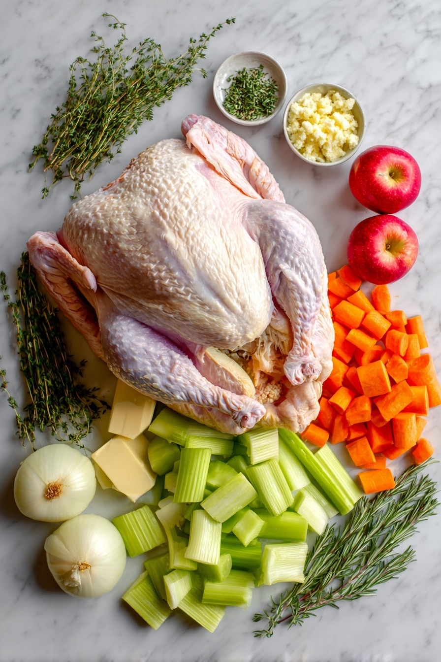 Spatchcock Turkey with Herb Butter Roasting Recipe - Ingredients
