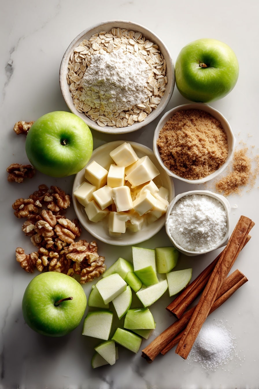 Apple Coffee Cake with Streusel Topping and Vanilla Glaze Recipe - Ingredients