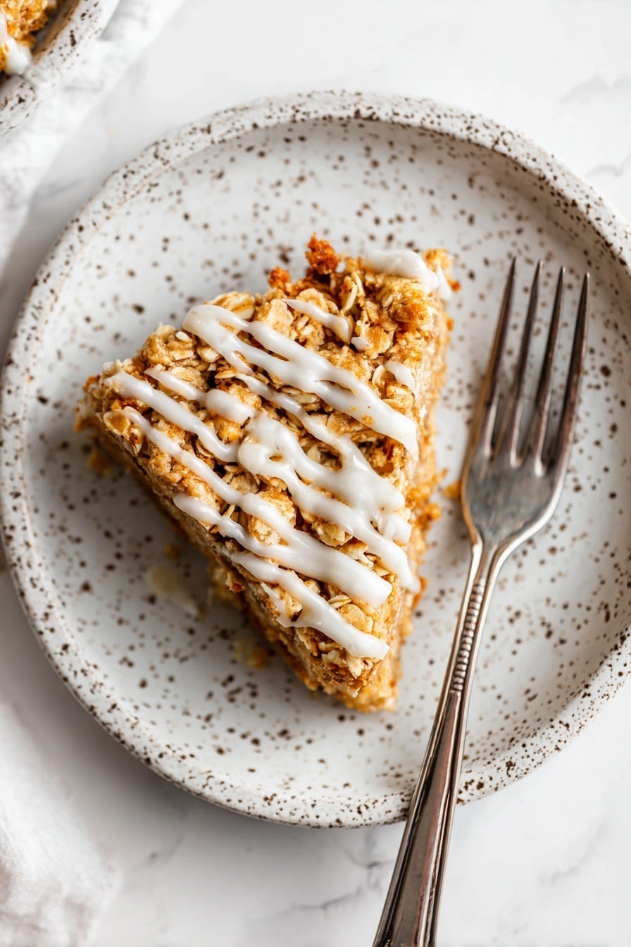 Apple Coffee Cake with Streusel Topping and Vanilla Glaze Recipe - Serving