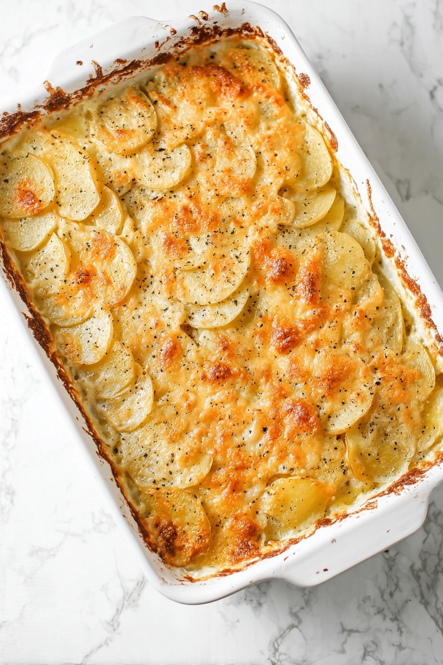Homemade Scalloped Potatoes Recipe - Serving