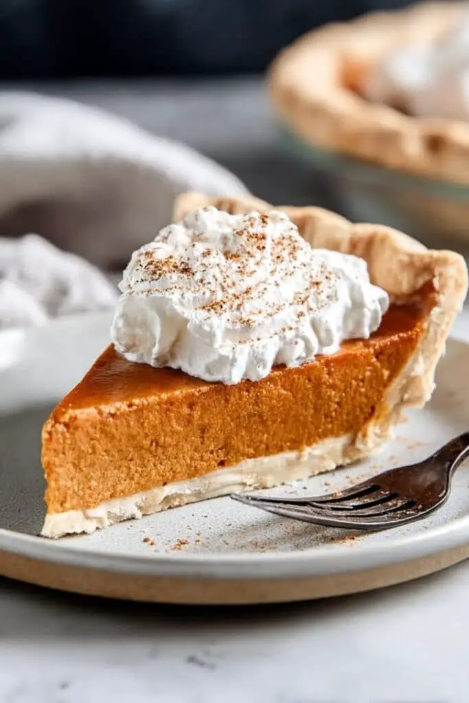 Sweet Potato Pie with Whipped Cream and Optional Coconut Flakes Recipe