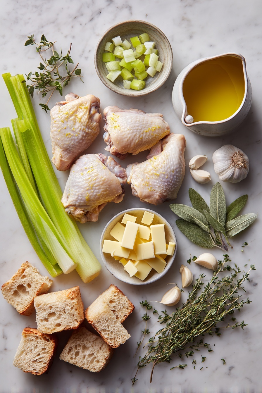 Thanksgiving Chicken and Stuffing Bake with Easy Gravy Recipe - Ingredients