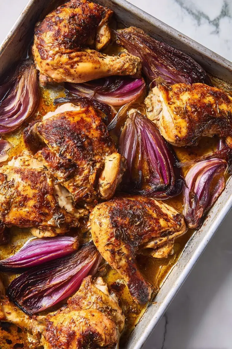 Sheet-Pan Roasted Red Onion Chicken Recipe