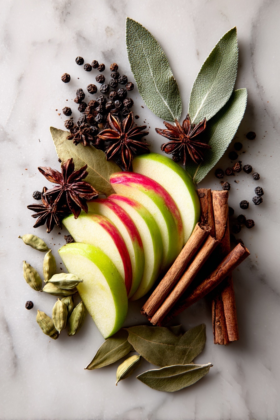 Pickled Apples with Spices and Honey Recipe - Ingredients