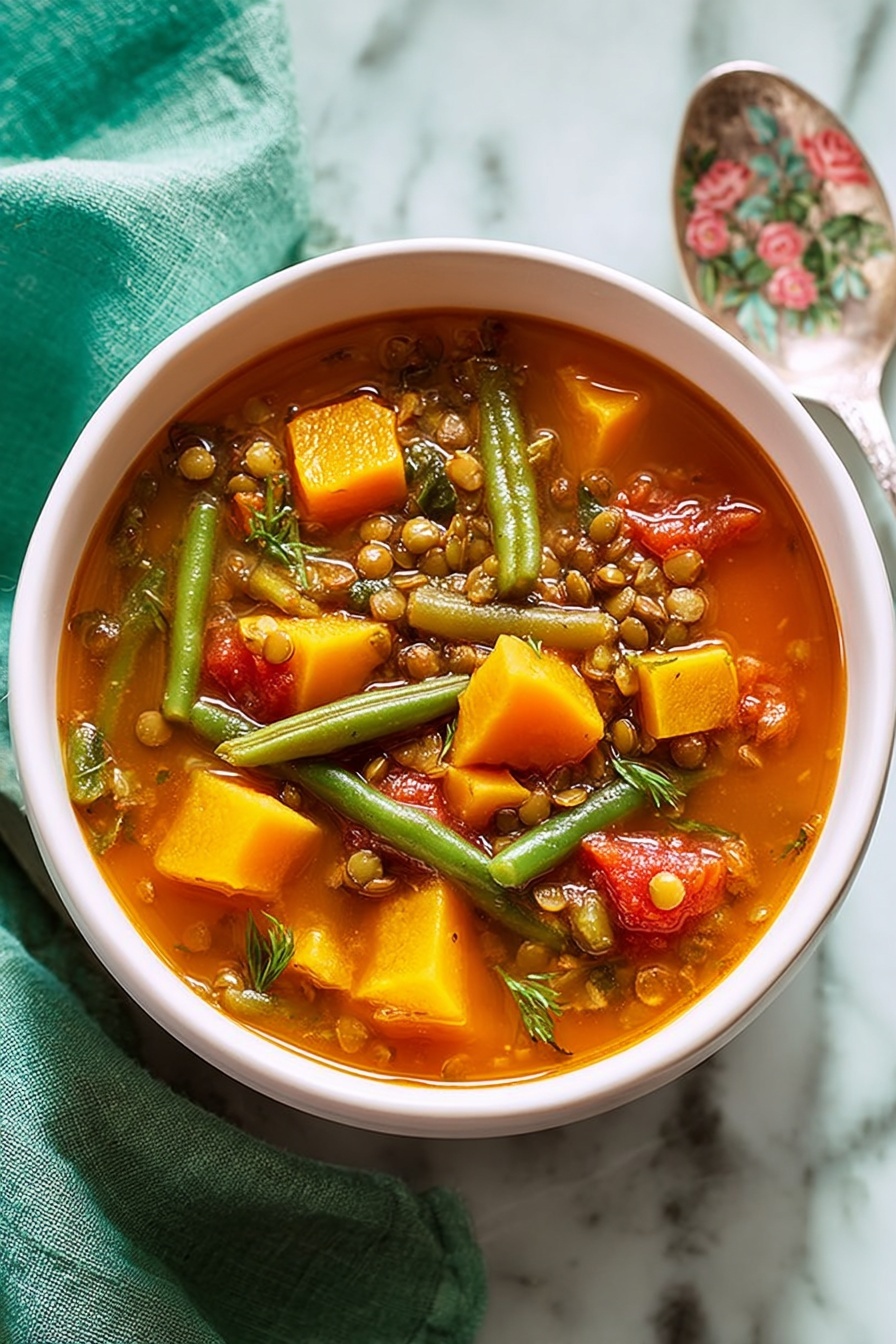 Vegetable Lentil Soup Recipe - Serving