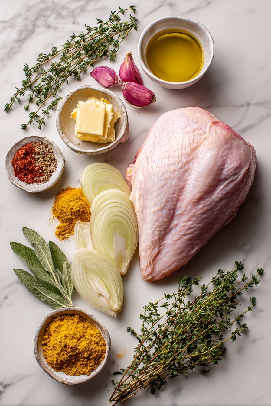 Juicy Slow Cooker Boneless Turkey Breast Recipe - Ingredients