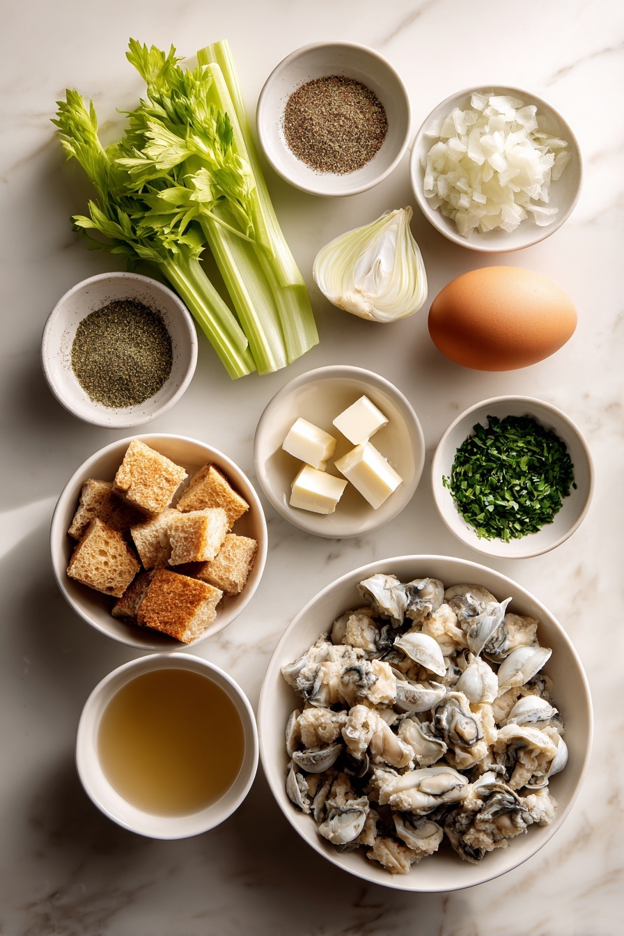 Oyster Dressing Recipe - Ingredients