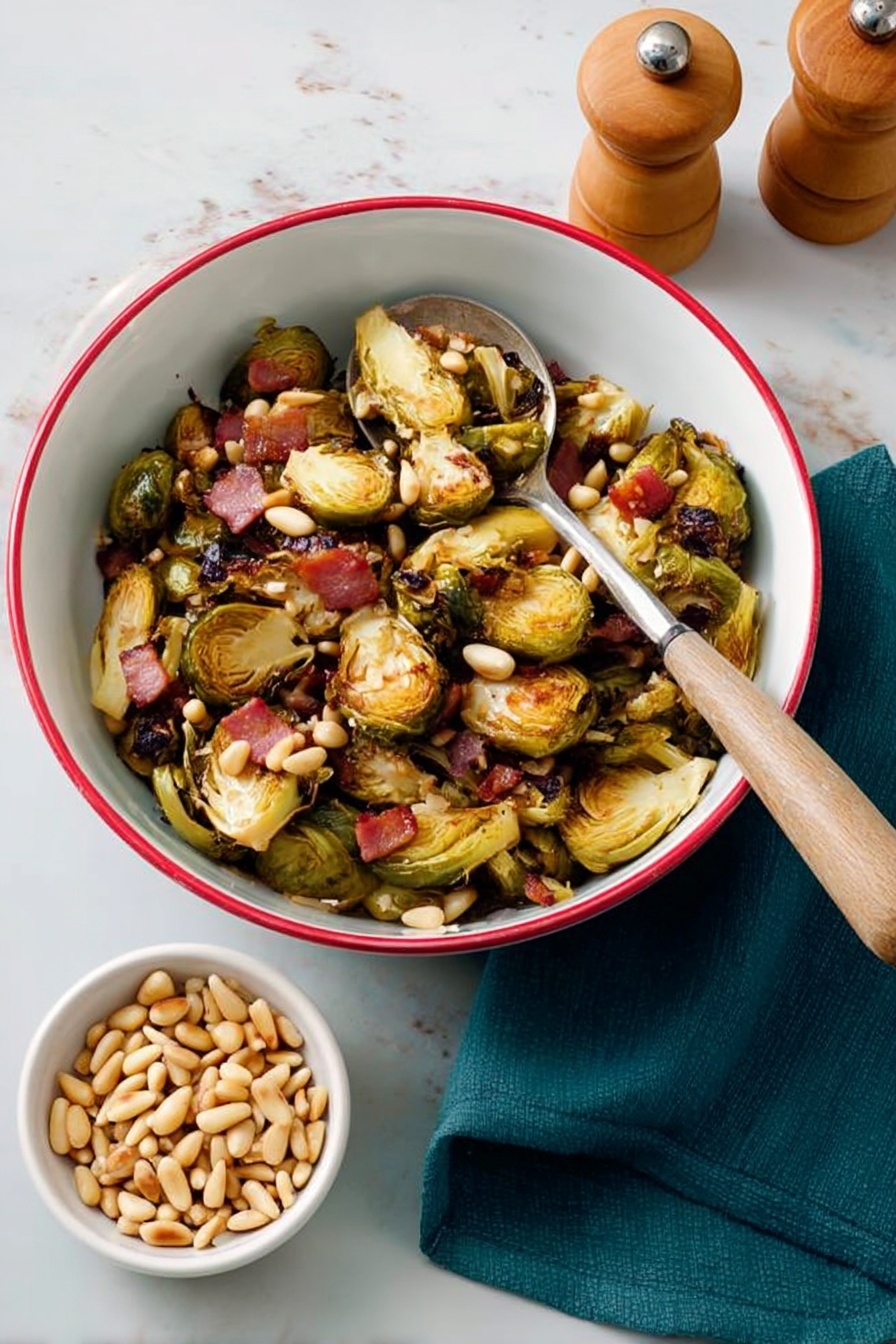 Roasted Balsamic Brussels Sprouts with Pancetta Recipe - Serving
