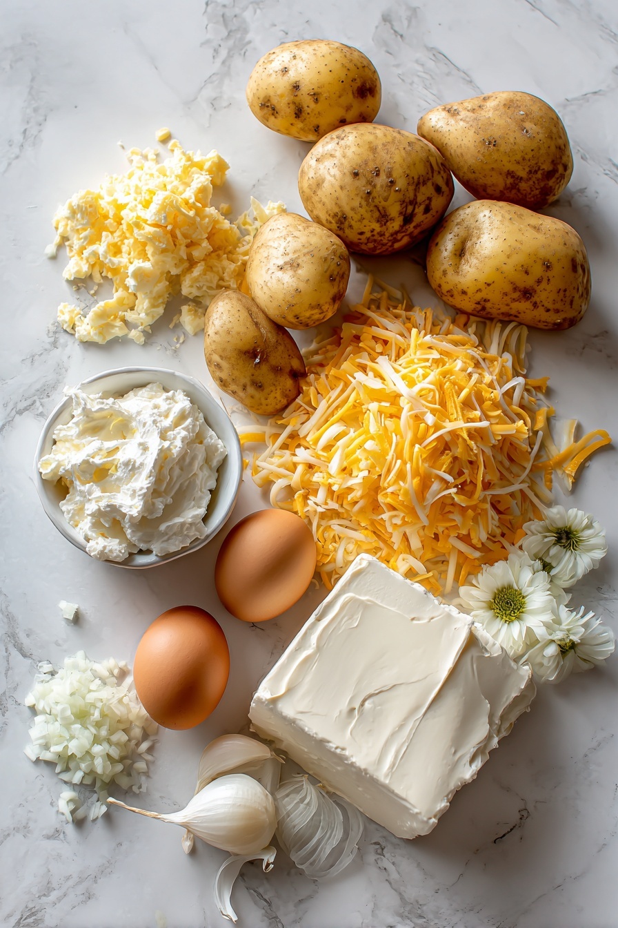 Cheesy Mashed Potatoes Recipe - Ingredients