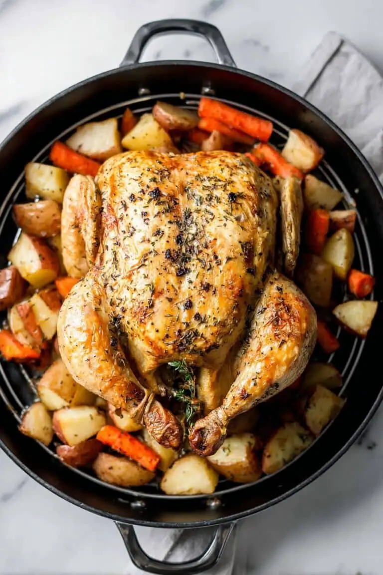 Greek Lemon Garlic Whole Roast Chicken Recipe