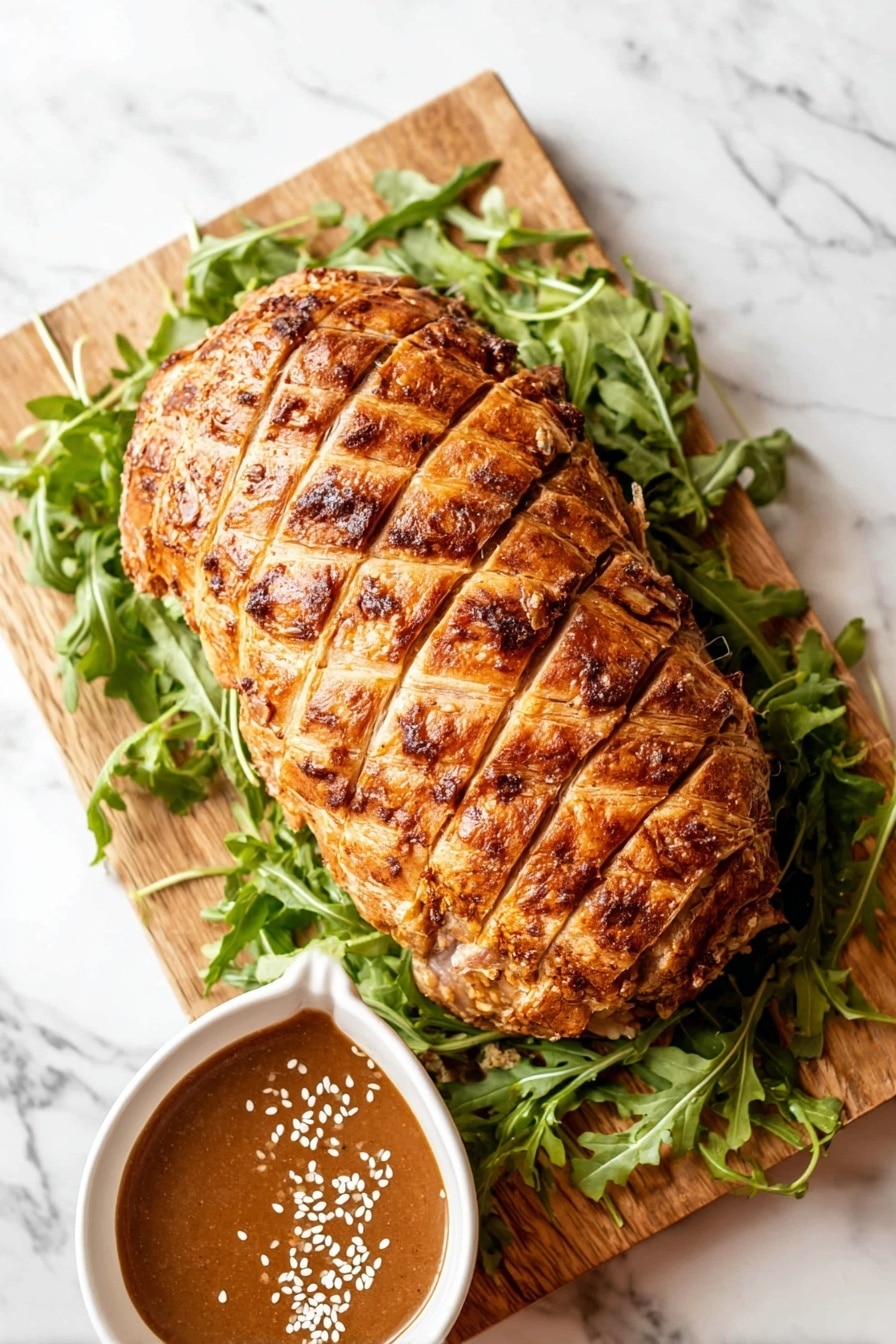 Asian Sesame Soy Turkey Roast Recipe - Serving
