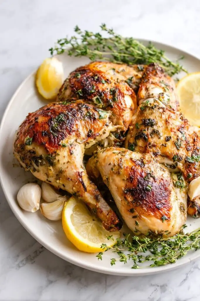 Roasted Spatchcock Chicken with Herb and Garlic Recipe