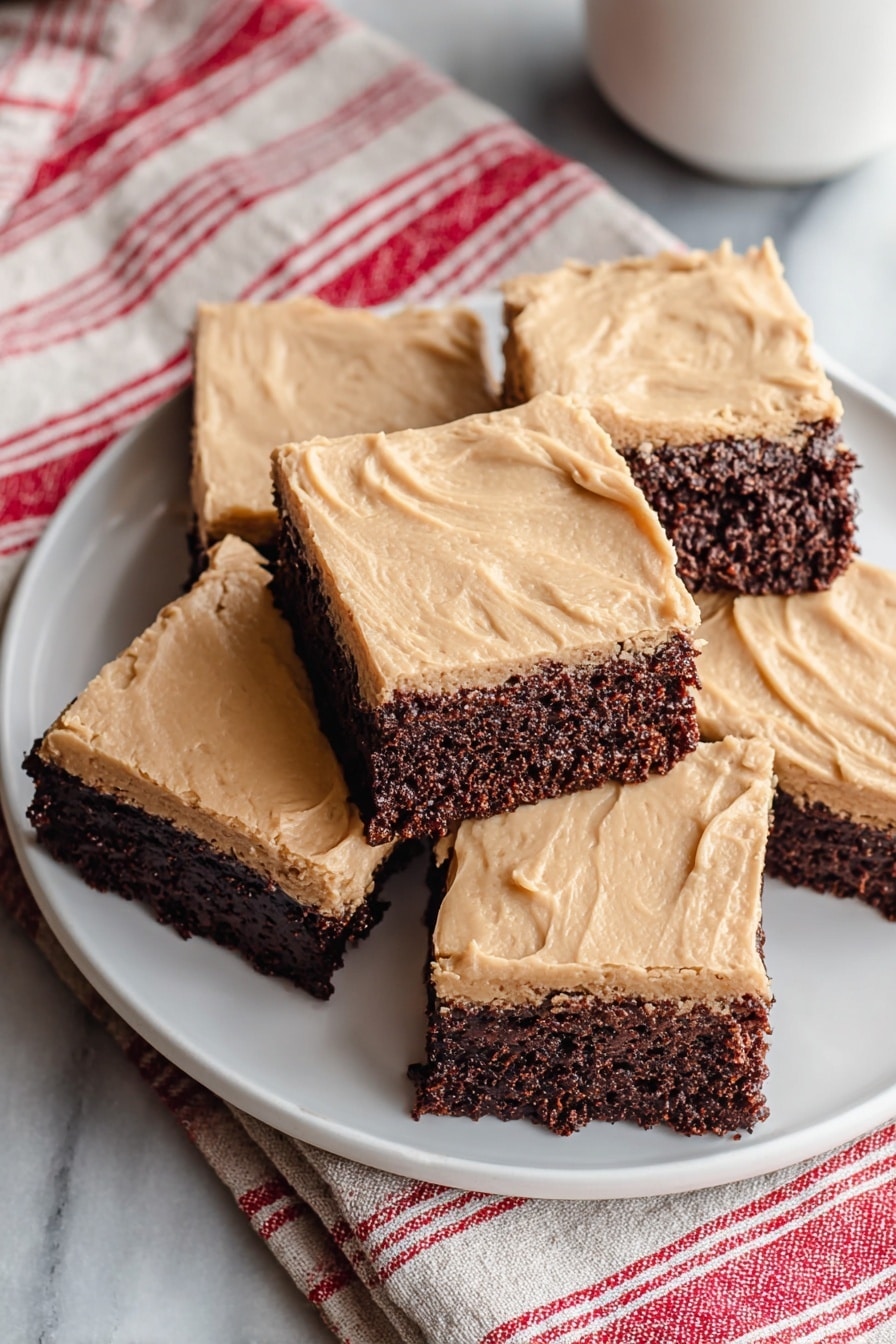 Frosted Coffee Brownies Recipe - Serving