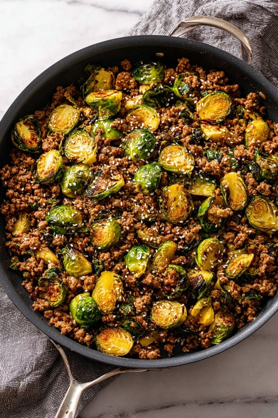 Ground Beef and Brussels Sprouts Stir-Fry Recipe - Recipe Step