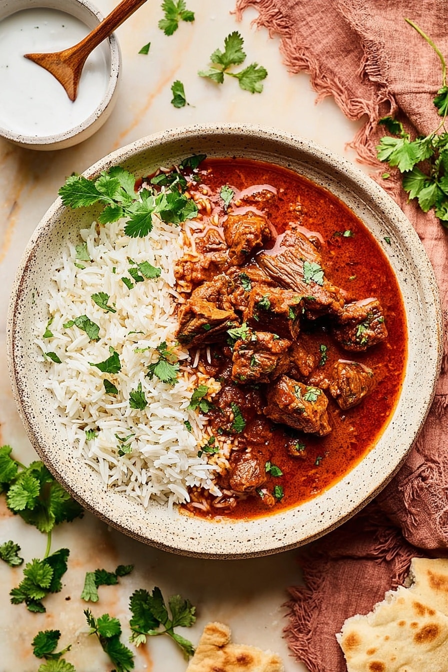 Flavors of the Middle East: Classic Lamb Curry Recipe - Serving