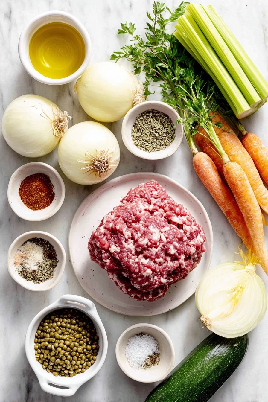 Beef and Lentil Soup Recipe - Ingredients