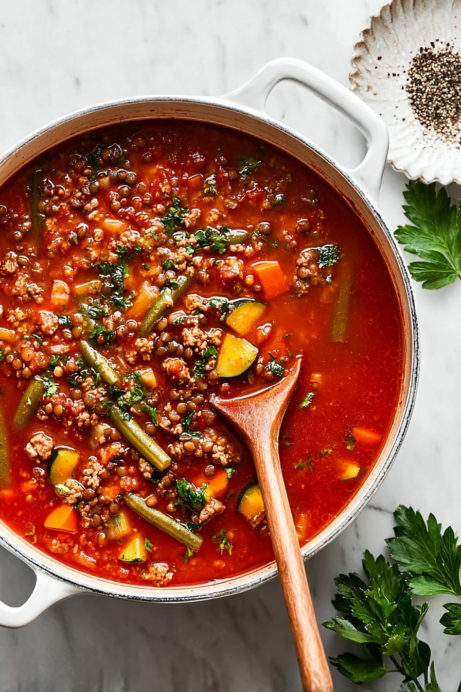 Beef and Lentil Soup Recipe - Recipe Step