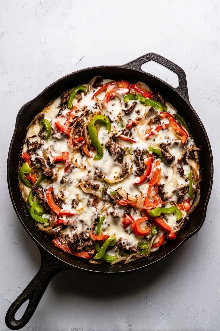 Cheesesteak Skillet Recipe - Serving
