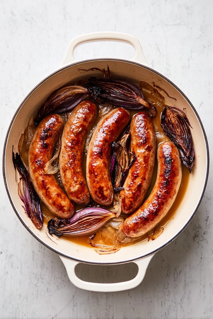 Bangers and Mash with Caramelized Onions Recipe - Recipe Step