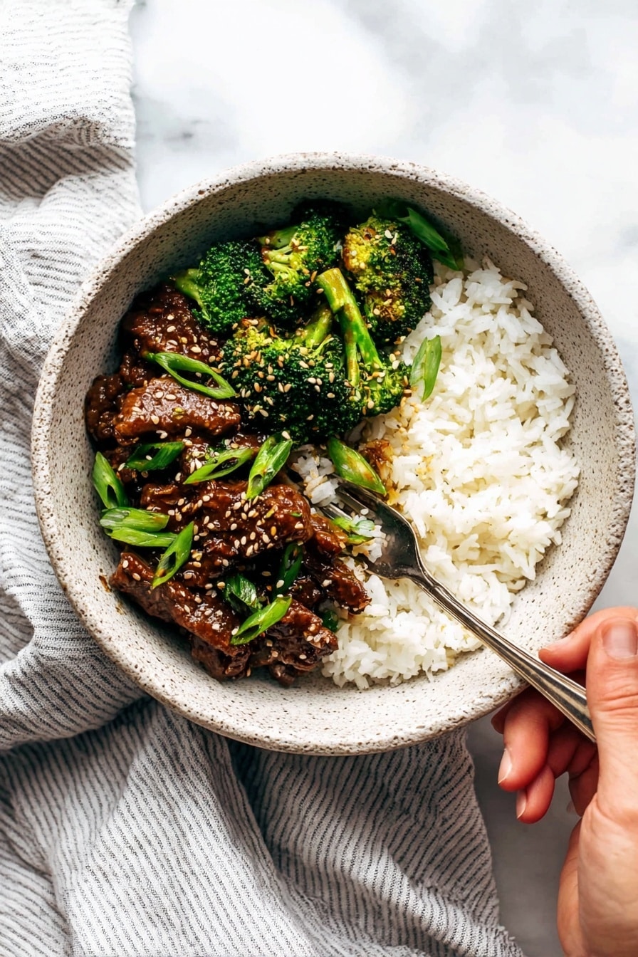 Sesame Beef and Broccoli Stir Fry Recipe - Serving