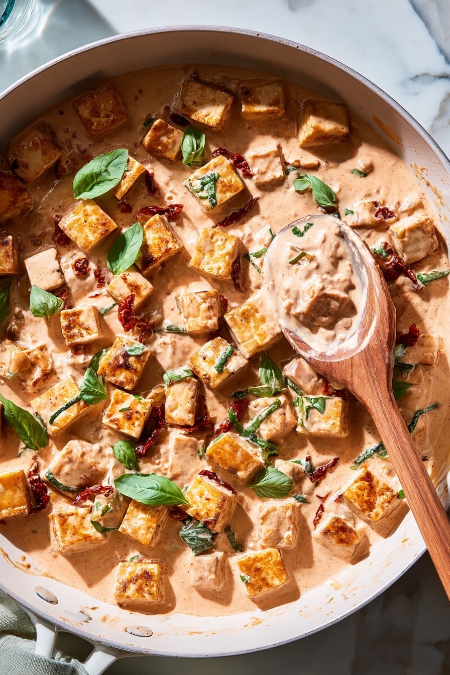 Marry Me Tofu in Creamy Tomato Basil Sauce Recipe - Recipe Step
